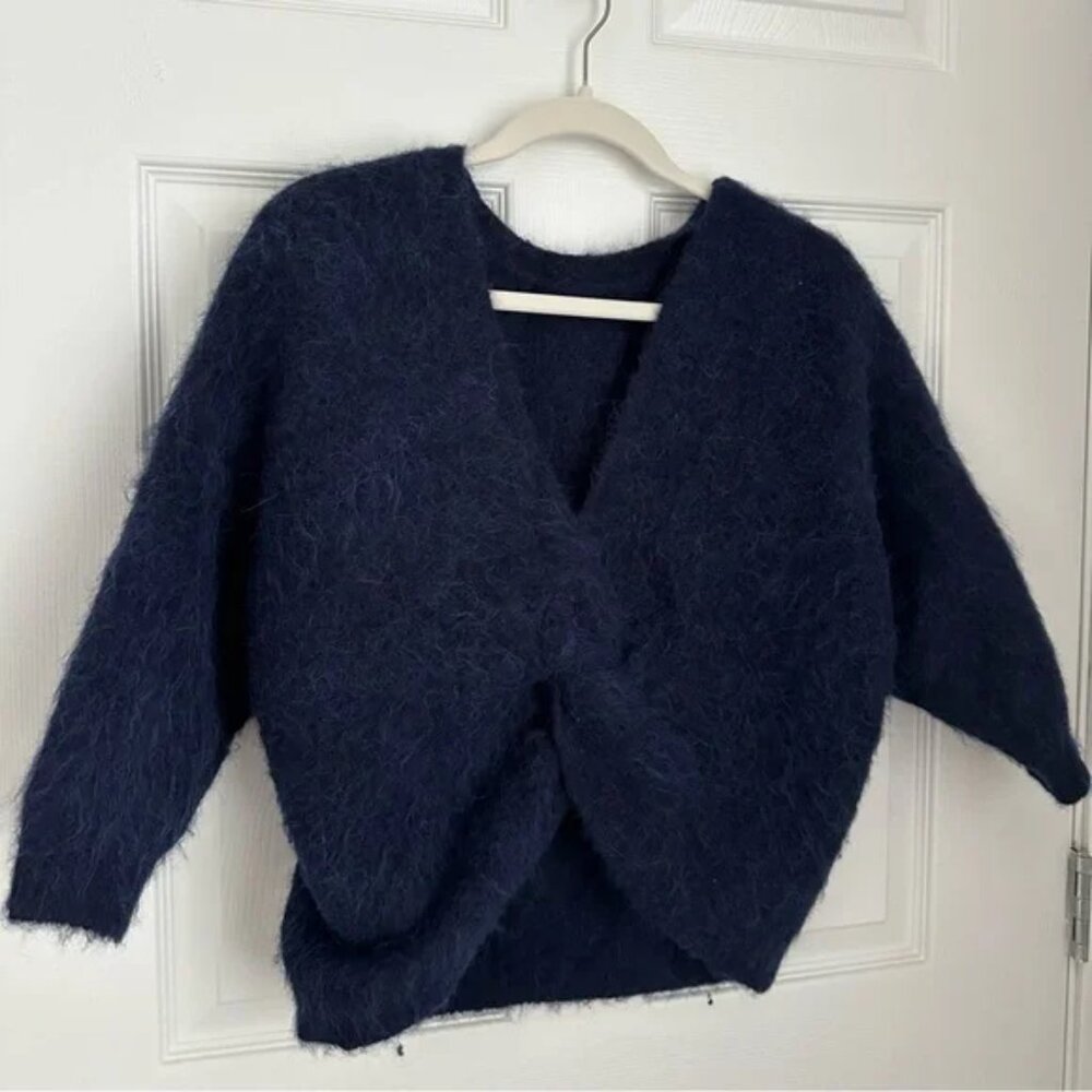 LIKE NEW Ba&sh navy fill sweater alpaca sz small - Picture 3 of 6